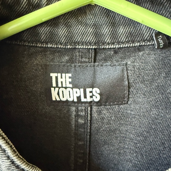 The Kooples GREY DENIM OFFICER-STYLE JACKET Size 1 aka S - Picture 7 of 16